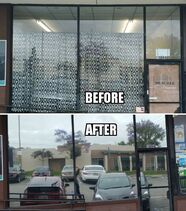 One way mirror film before and after